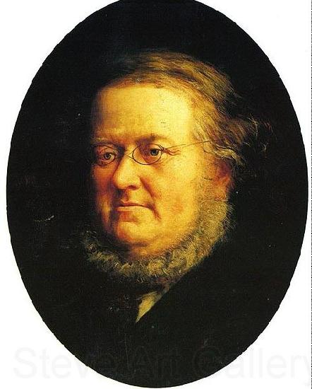 Knud Bergslien Portrait of norwegian author Peter Christen Asbjornsen Norge oil painting art